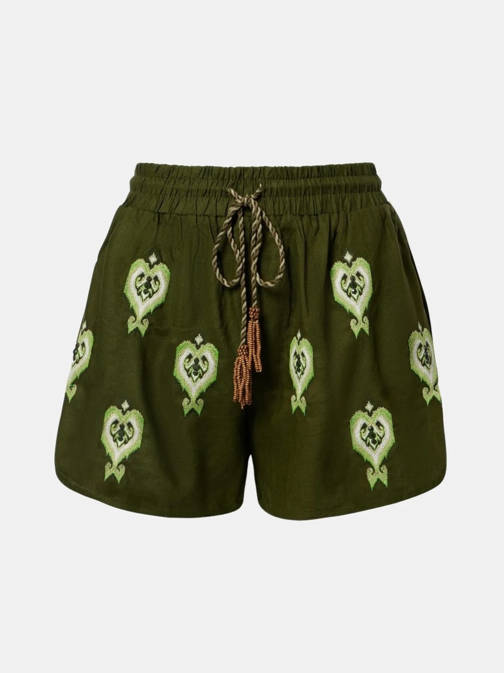 FARM RIO
EMBROIDERED HEART SHORTS